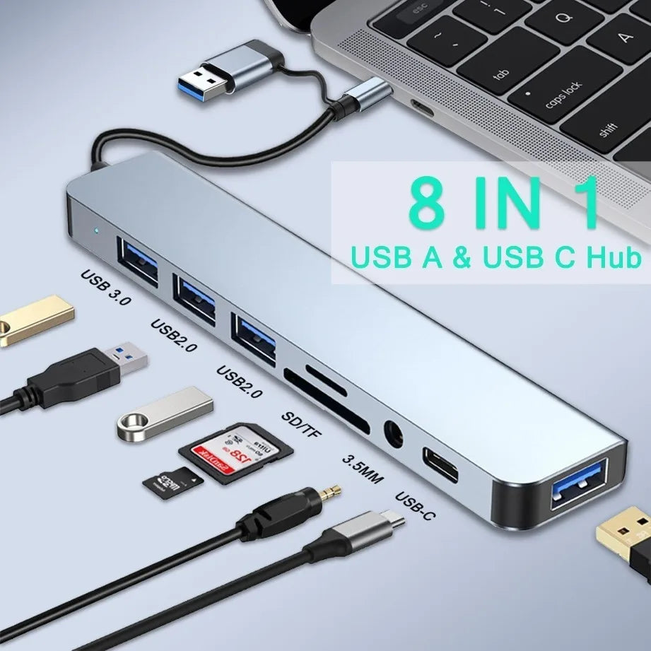 Type-C 8-in-2 Multi Hub