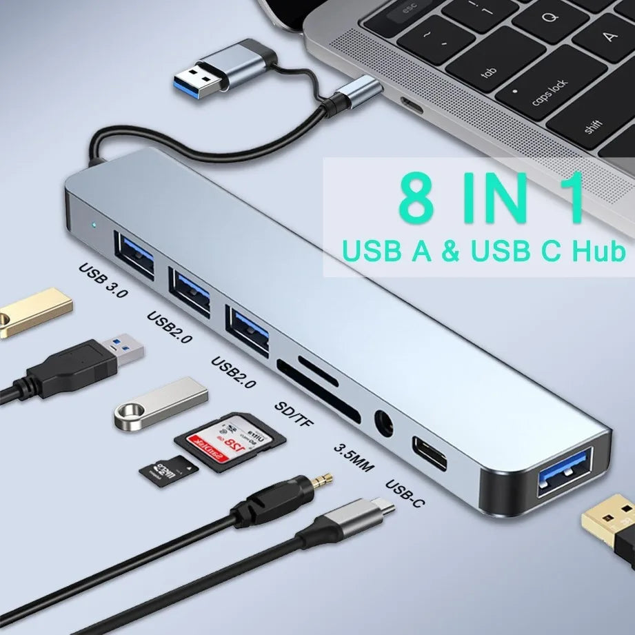 Type-C 8-in-2 Multi Hub