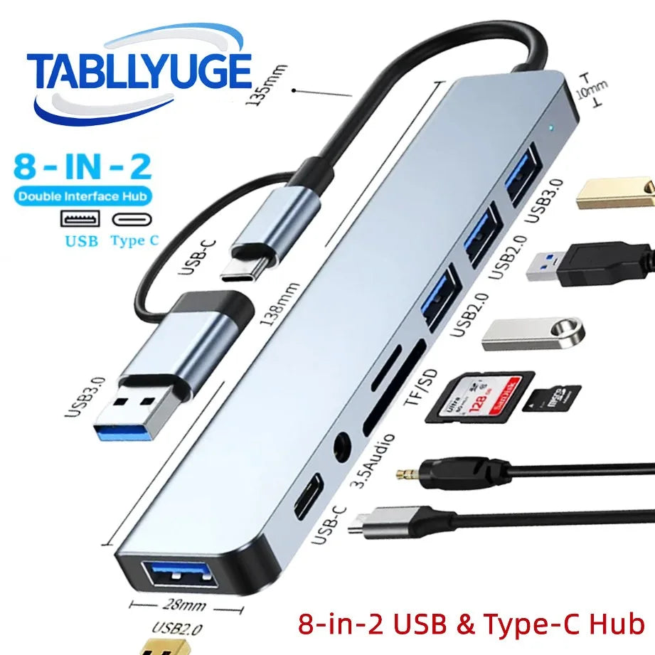 Type-C 8-in-2 Multi Hub